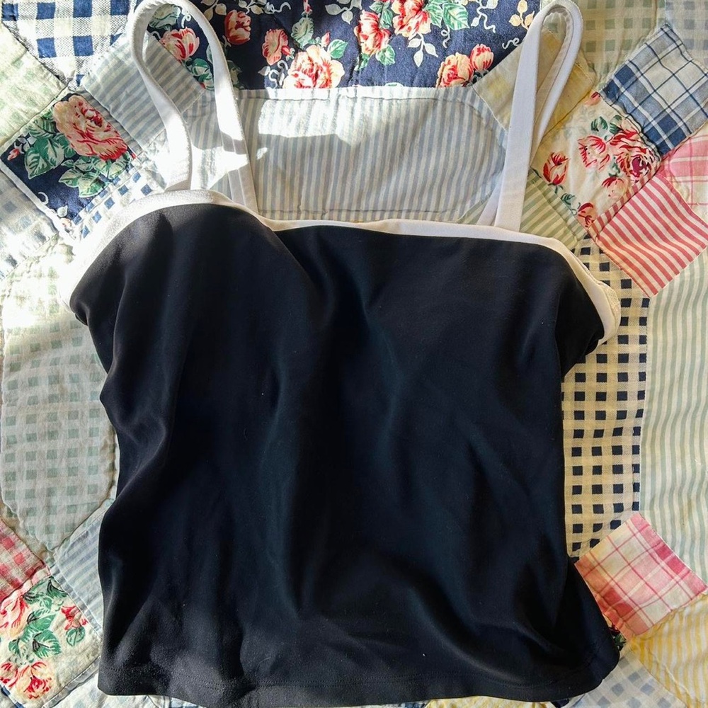 all in motion Black Top with White Trim